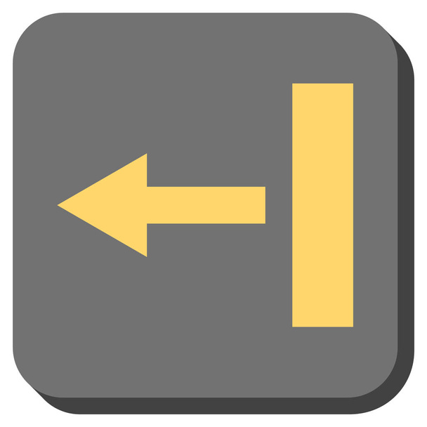 Pull Left Rounded Square Vector Icon - Διάνυσμα, εικόνα