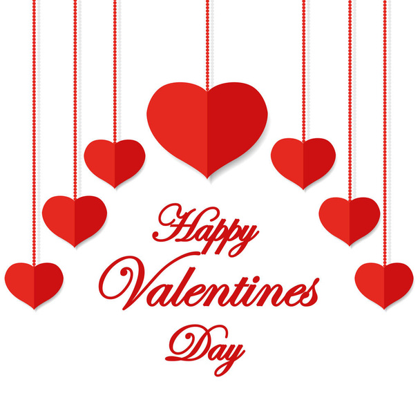 Happy Valentines Day. Greeting phrase. - Vector, Image