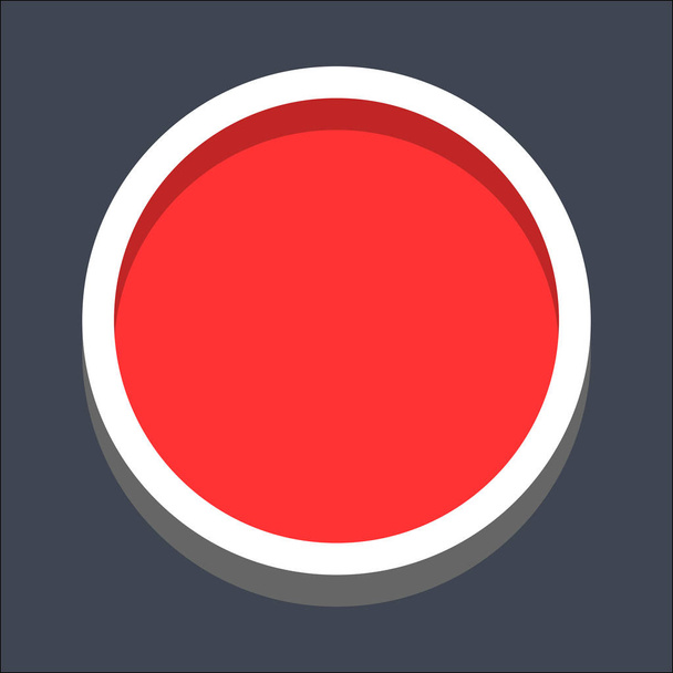 3D Flat Blank Circle Web Button - Vector, Image