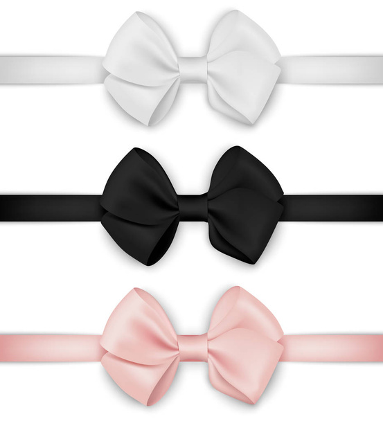 Vector realistic bow set. Template for design. - Vector, afbeelding