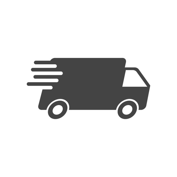 Delivery truck vector illustration. Fast delivery service shipping icon. Simple flat pictogram for business, marketing or mobile app internet concept on white background. - Vector, Image