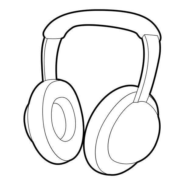 Headphones icon, isometric 3d style - Vector, Image