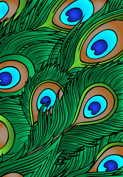 Abstract background is of peacock feathers.Vector - Vector, Image