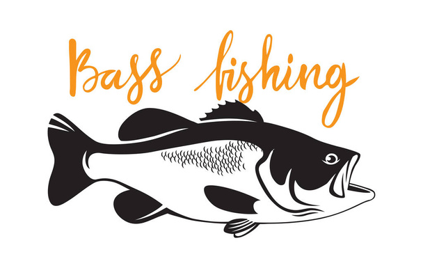 Bas vissen voor logo - Vector, afbeelding