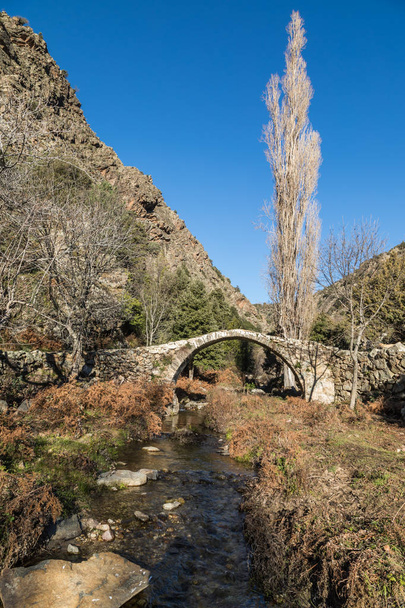 Régi genovai híd, a Tartagine völgyében, Korzikán - Fotó, kép