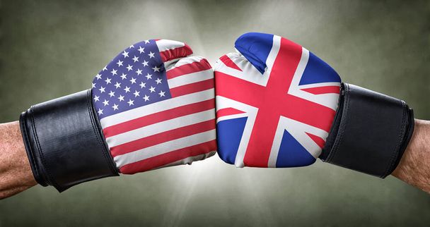 A boxing match between the USA and the UK - Photo, Image