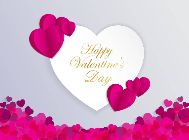 Design Template Heart for Valentine 's Day Background
 - Вектор,изображение