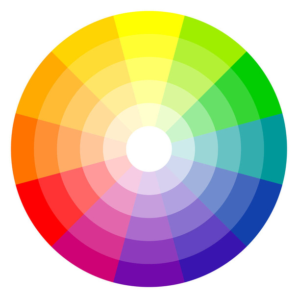 color wheel 12-colors - Vector, Image