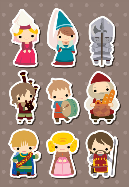 Medieval stickers - Vector, Image