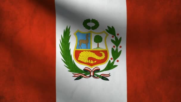 Flaga Peru. - Materiał filmowy, wideo