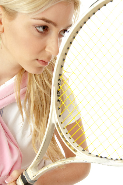 Female playing tennis - Фото, изображение