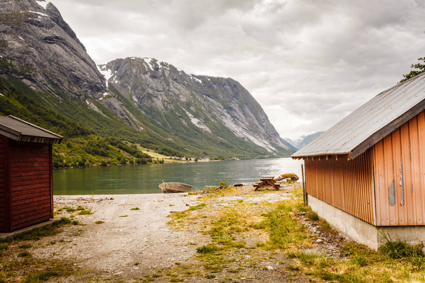 Mountains area and lake in Norway - Photo, image