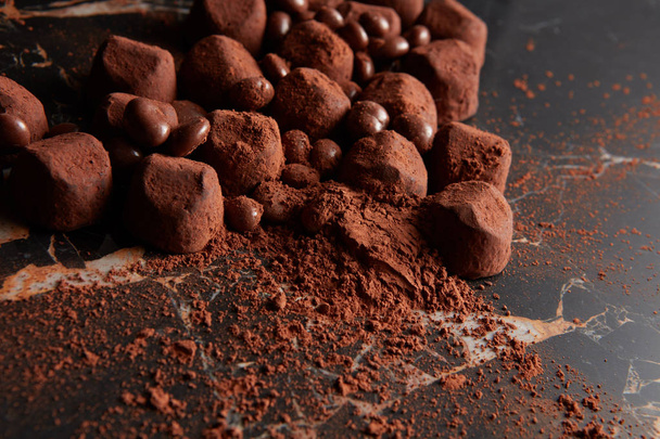 Luxury chocolate truffles - Фото, изображение