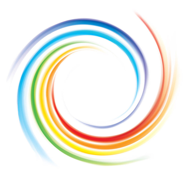 スパイラル虹色のスペクトラムのベクトルの背景 - ベクター画像