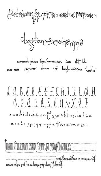 manuscript, vintage gravure - Vector, afbeelding