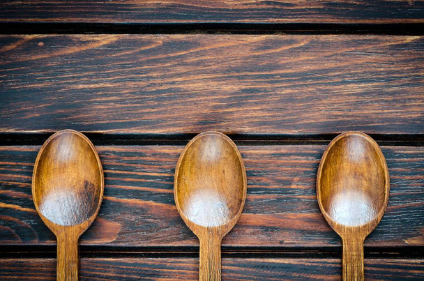 Old wooden spoons. - Foto, Imagem