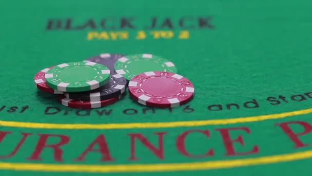 Casino, poker oyunları için çip - Video, Çekim