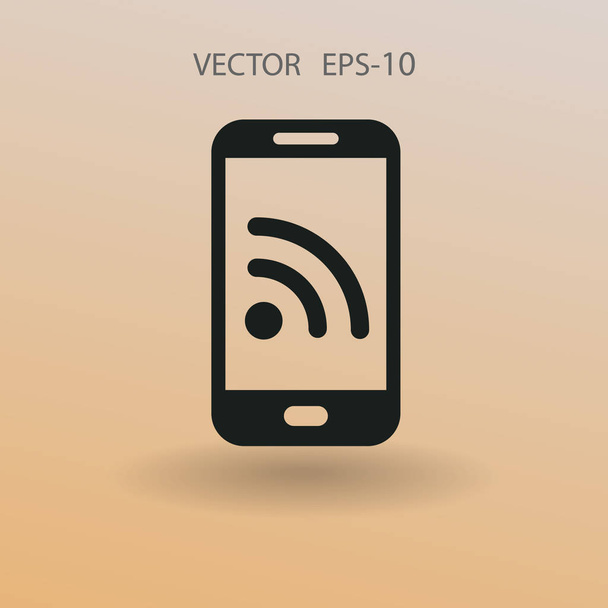RSS mobile icon. vector illustration - Vector, Image