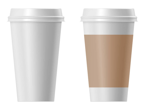 紙コーヒーカップ - ベクター画像
