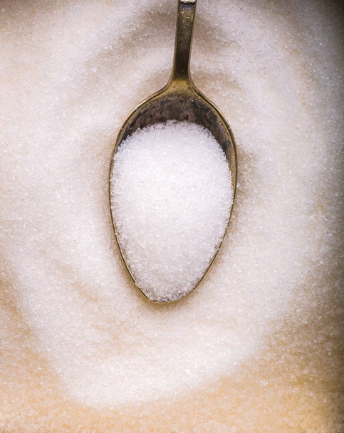 Close up of white sugar - Photo, Image