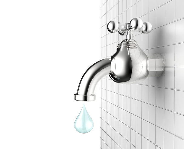 water tap with water drop - Foto, Imagem