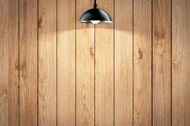 Závěsná lampa na dřevěné pozadí - Fotografie, Obrázek