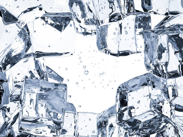 fundo cubo de gelo com espaço em branco
 - Foto, Imagem