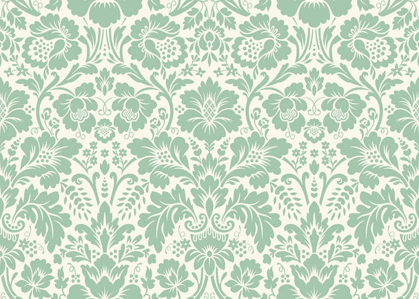 Vector seamless floral damask pattern - Vector, Image