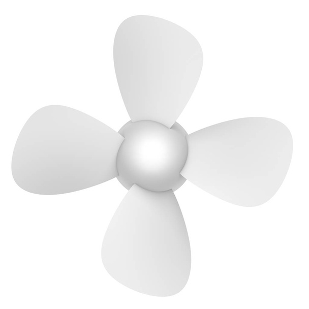вентилятор на білому тлі, 3D рендеринг
 - Фото, зображення