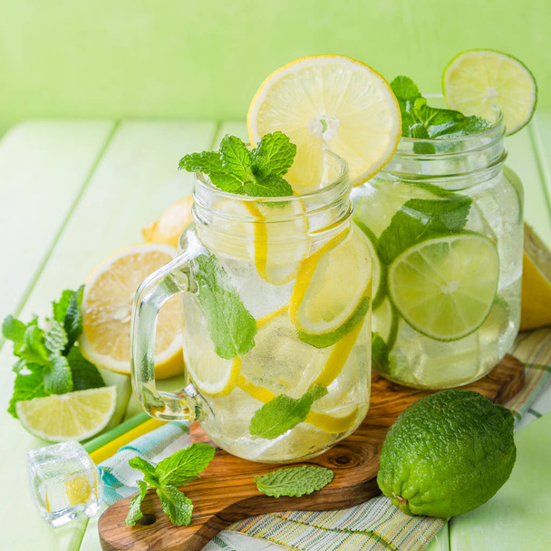 Selection of infused water for detox - Zdjęcie, obraz