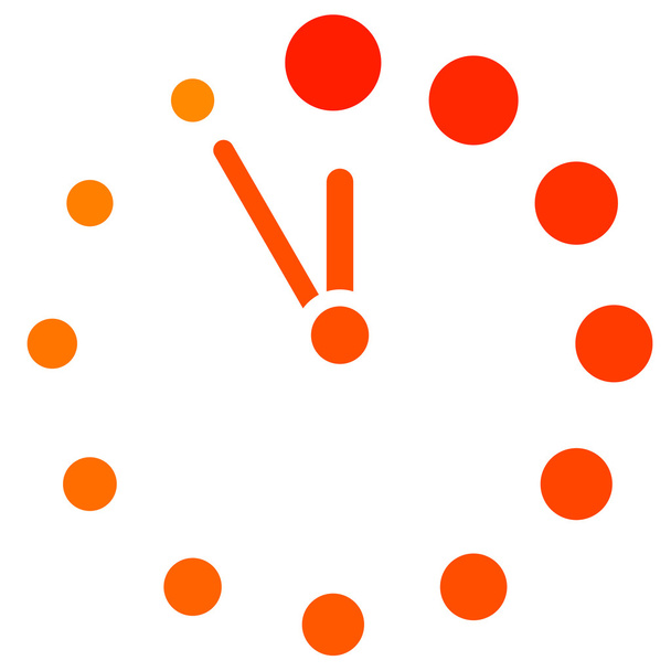 Vector red clock icon - Vektör, Görsel