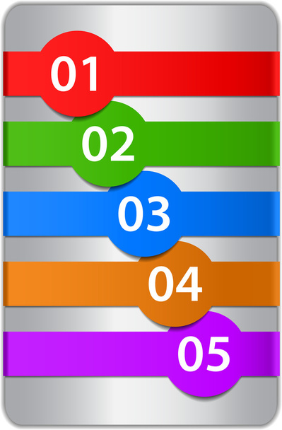 Numbered design templates - Vektor, obrázek