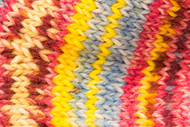 Pletené vlněné vícebarevné pozadí - Fotografie, Obrázek