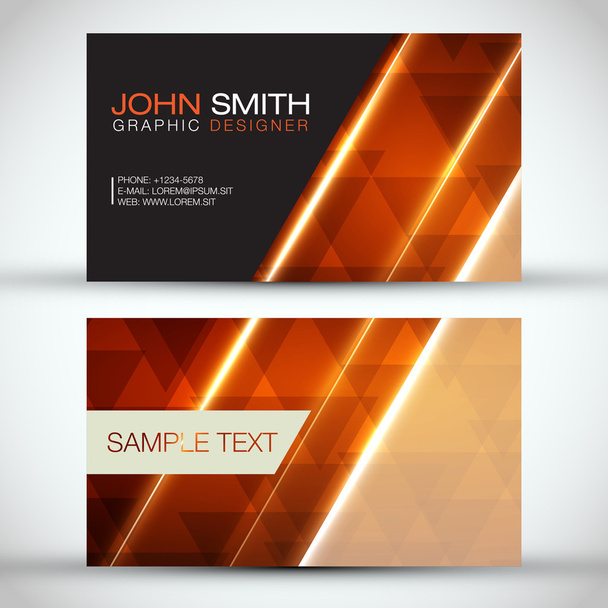 Orange Modern Abstract Business - Jeu de cartes Design vectoriel EPS10
 - Vecteur, image