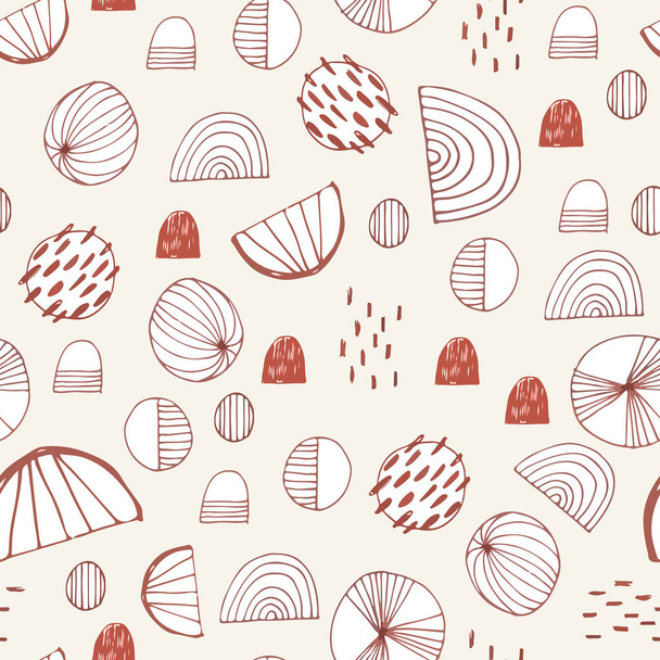 Scandinavian style abstract seamless vector pattern. Happy holidays - Vektor, kép