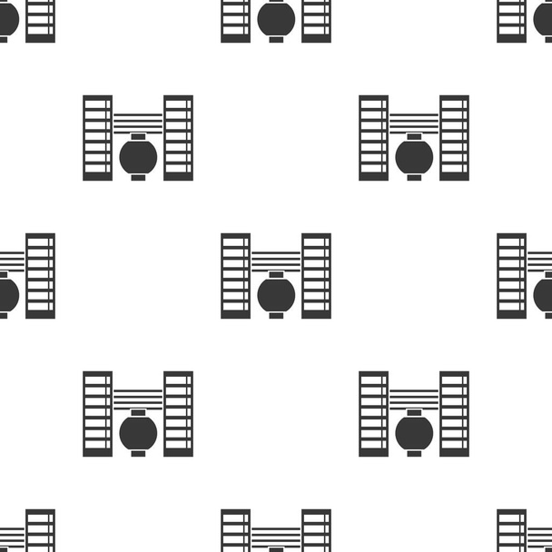 Factory icon in black style isolated on white background. Factory pattern stock vector illustration. - Vektori, kuva