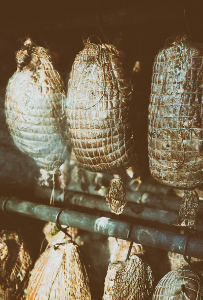 Jambon, sosis bir ev yapımı keşhanede eşek muhabbeti kol - Fotoğraf, Görsel