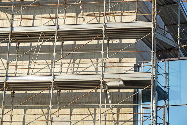 Construction scaffolding of a building under renovation. - Photo, Image