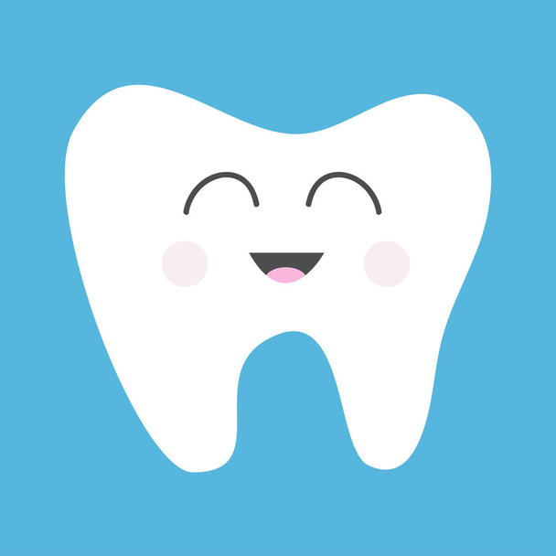 funny cartoon character of smiling tooth - Vector, Image