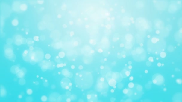 Tyrkysově modré pozadí s světle bokeh částice - Záběry, video