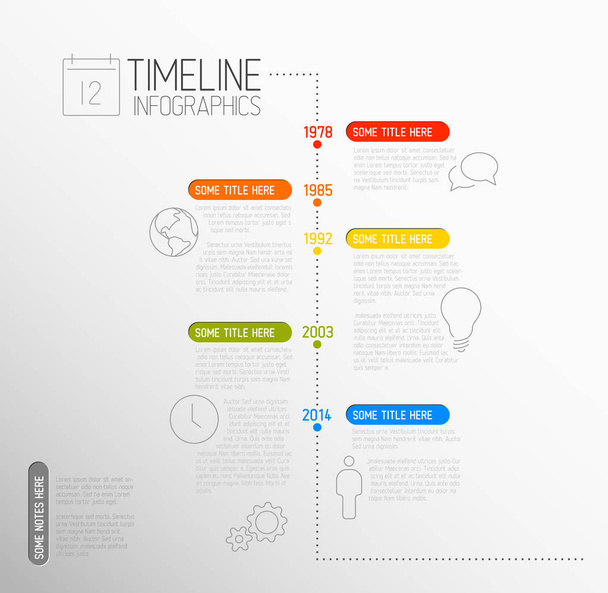  Infographic timeline report template - Vector, Image