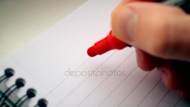 Escritura a mano I LOVE YOU U con marcador rojo
 - Metraje, vídeo