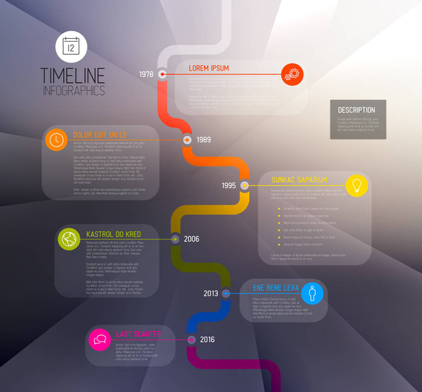 Šablona sestavy Infographic časové osy - Vektor, obrázek