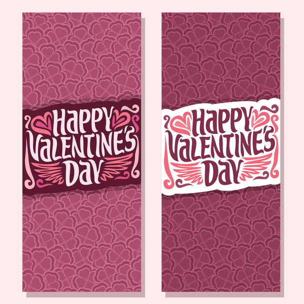 Vektor abstrakte Banner für einen glücklichen Valentinstag - Vektor, Bild