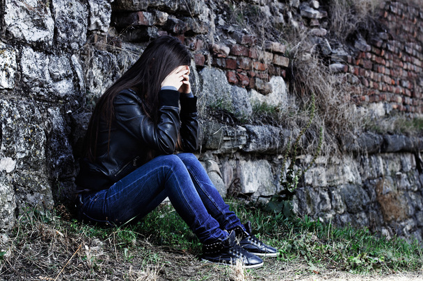 Depresso adolescente ragazza
 - Foto, immagini