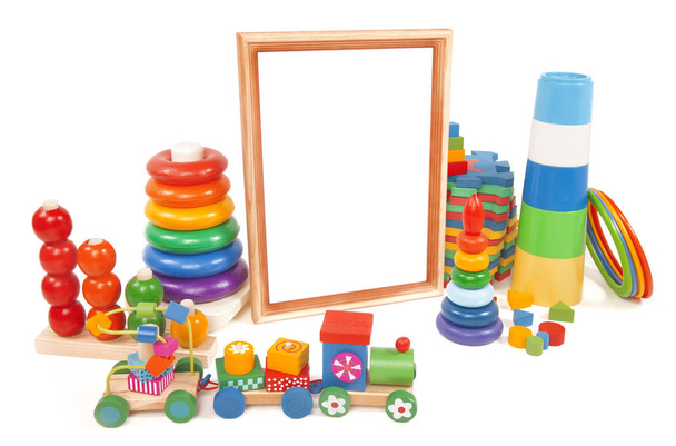 frame and many toys - Фото, зображення