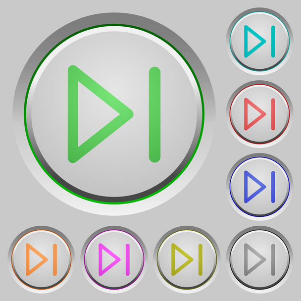 Media next push buttons - Vector, Image