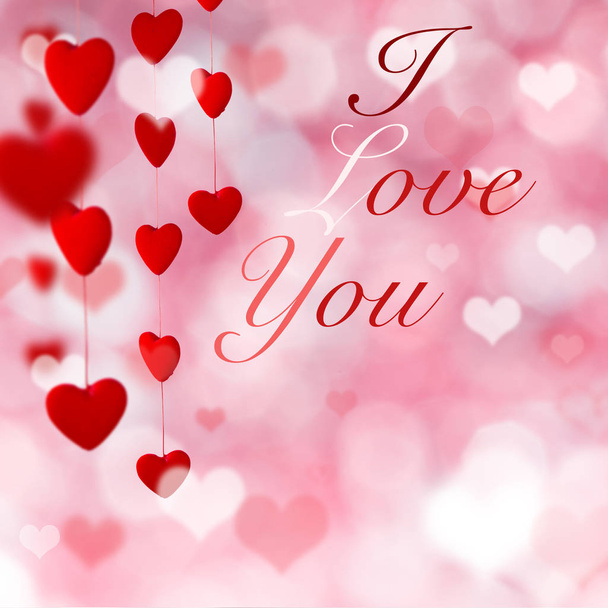 Valentines day background with hearts - Zdjęcie, obraz