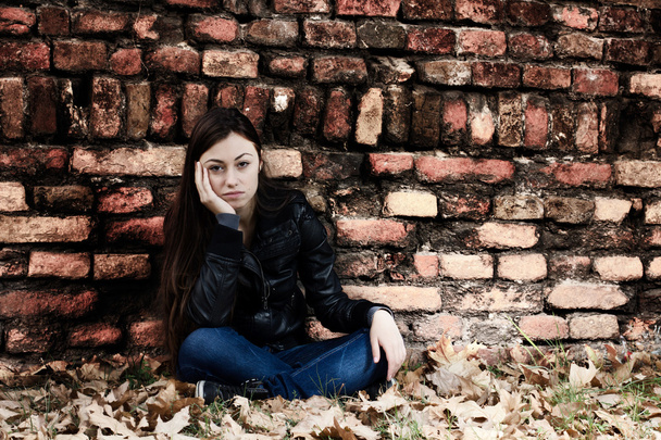 samotna nastolatka - Zdjęcie, obraz