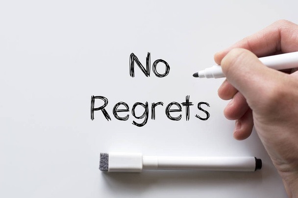 No regrets written on whiteboard - Photo, Image